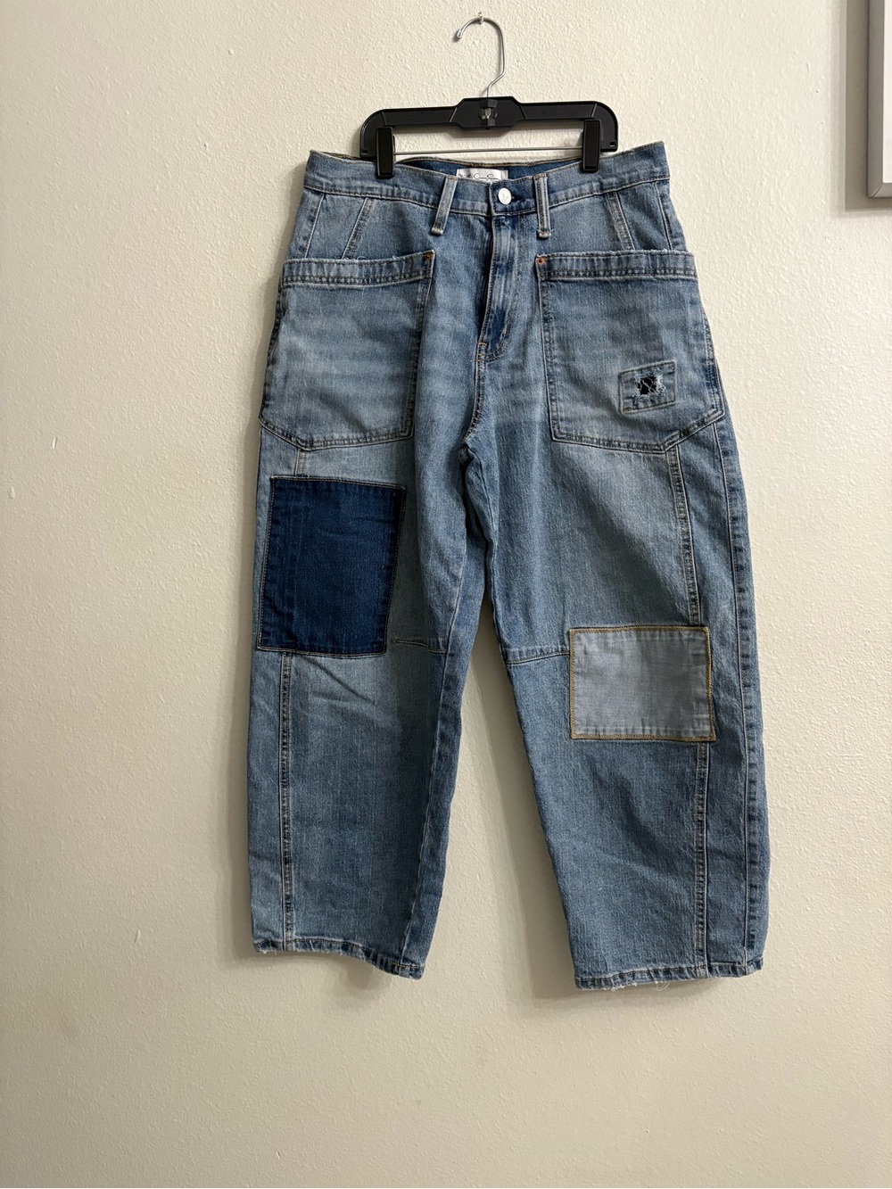 Jessica Simpson Light Blue Patchwork Relaxed Jeans